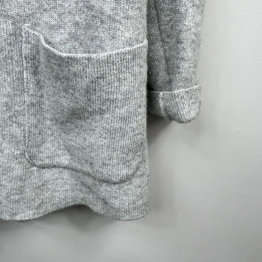 Benedetta B Gray Open Cardigan Size S Small Merino Wool Cashmere Blend
